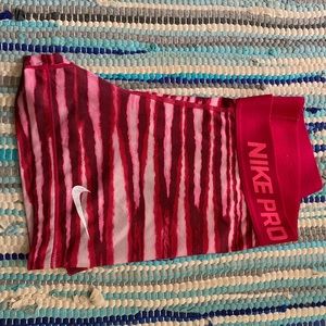 Nike PRO spandex pink tie dye size s
